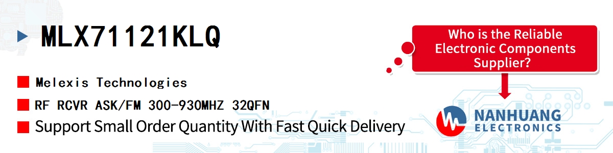 MLX71121KLQ Melexis RF RCVR ASK/FM 300-930MHZ 32QFN