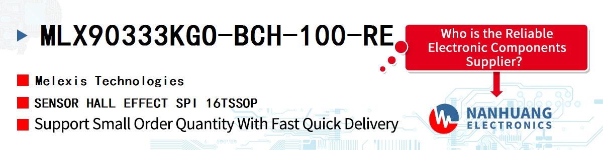 MLX90333KGO-BCH-100-RE Melexis SENSOR HALL EFFECT SPI 16TSSOP