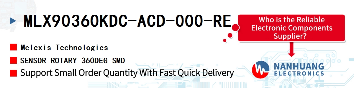 MLX90360KDC-ACD-000-RE Melexis SENSOR ROTARY 360DEG SMD